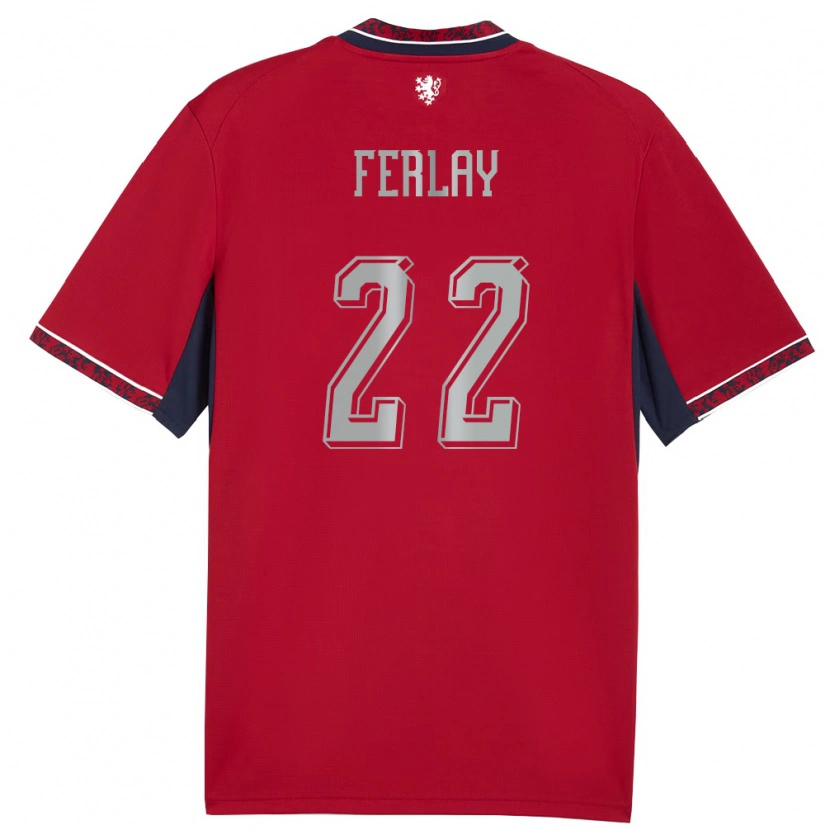 Danxen Dámské Česko Ruben Ferlay #22 Červená Bílá Námořnická Domů Hráčské Dresy 26-28 Dres