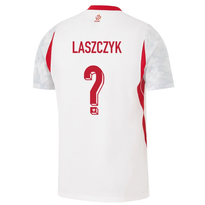 Danxen Dámské Polsko Marcel Laszczyk #0 Bílá Červená Šedá Domů Hráčské Dresy 26-28 Dres