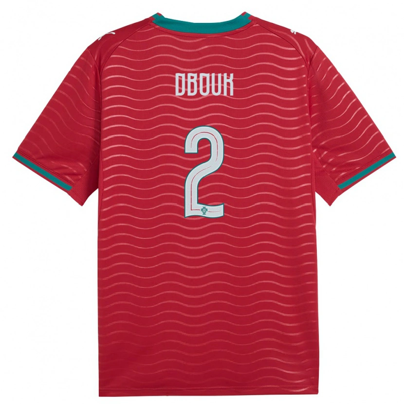 Danxen Dámské Portugalsko Gabriel Dbouk #2 Červená Zelená Bílá Domů Hráčské Dresy 26-28 Dres