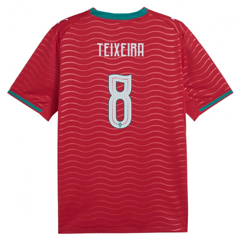 Danxen Dámské Portugalsko Joao Teixeira #8 Červená Zelená Bílá Domů Hráčské Dresy 26-28 Dres