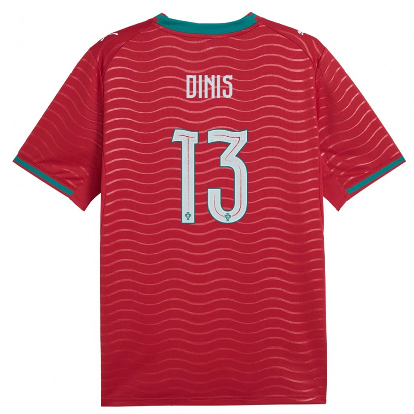 Danxen Dámské Portugalsko Vasco Dinis #13 Červená Zelená Bílá Domů Hráčské Dresy 26-28 Dres