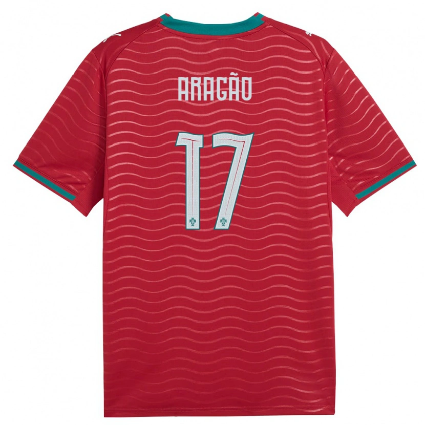 Danxen Dámské Portugalsko João Aragão #17 Červená Zelená Bílá Domů Hráčské Dresy 26-28 Dres