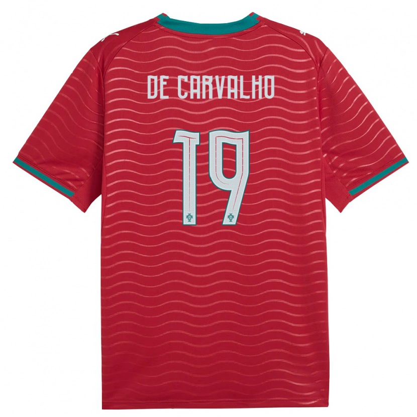 Danxen Dámské Portugalsko Mathys De Carvalho #19 Červená Zelená Bílá Domů Hráčské Dresy 26-28 Dres