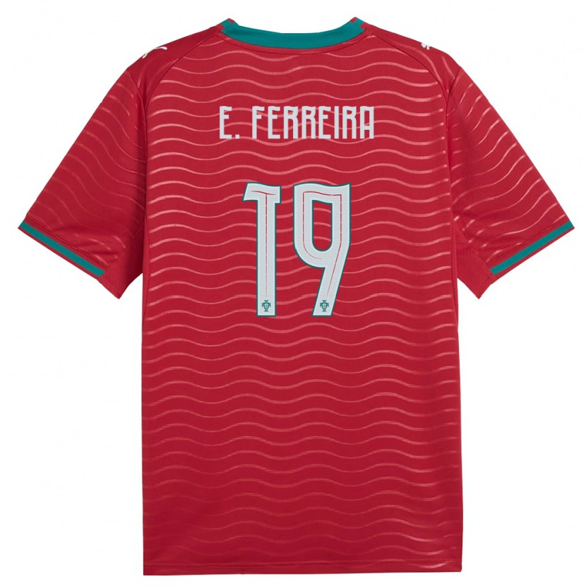Danxen Dámské Portugalsko Eduardo Ferreira #19 Červená Zelená Bílá Domů Hráčské Dresy 26-28 Dres