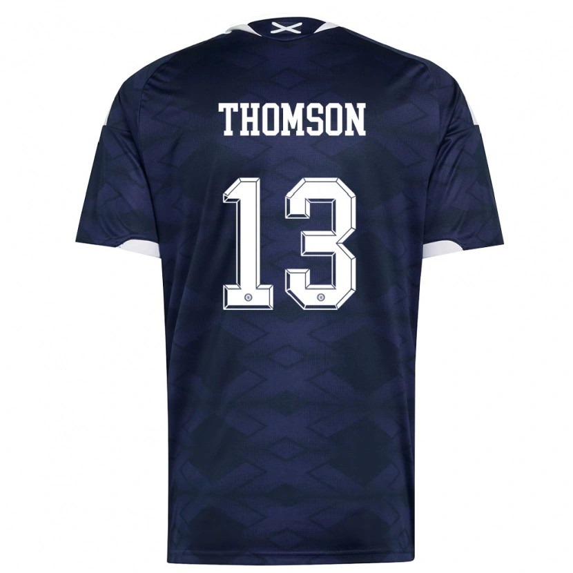 Danxen Dámské Skotsko Aaron Thomson #13 Námořnická Bílá Domů Hráčské Dresy 26-28 Dres