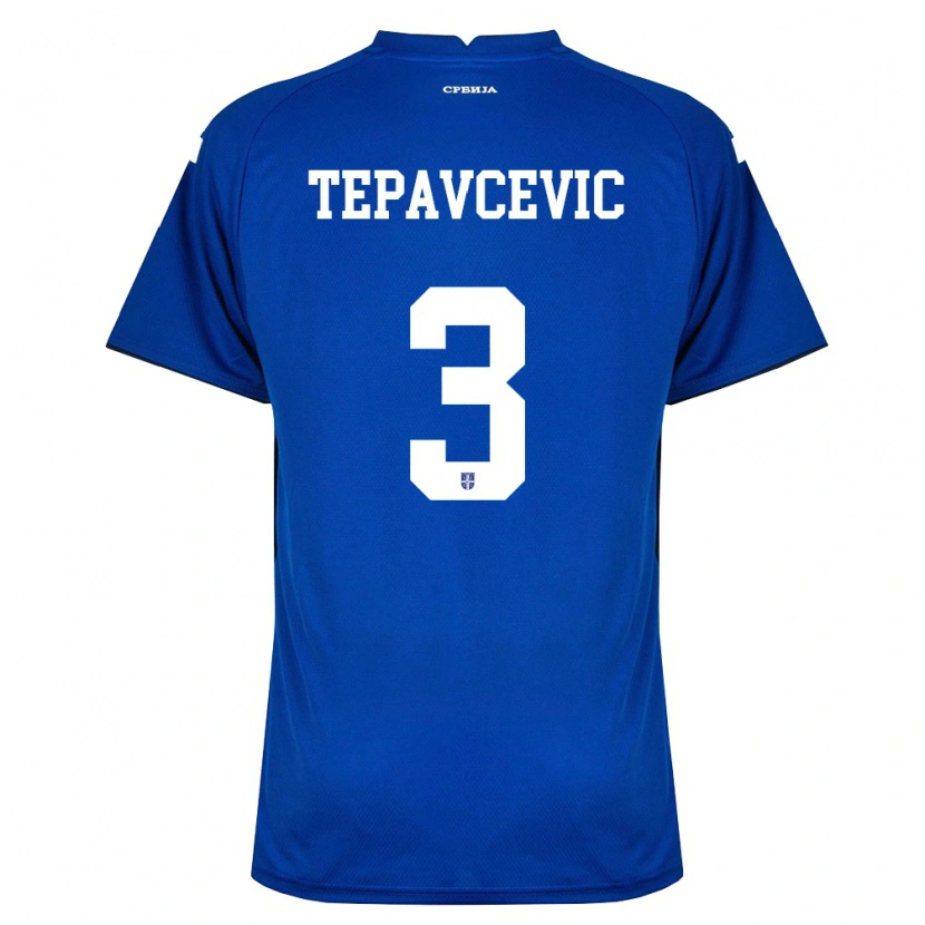 Danxen Dámské Srbsko Mateja Tepavcevic #3 Námořnická Červená Domů Hráčské Dresy 26-28 Dres