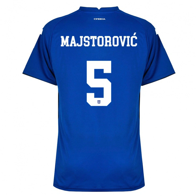 Danxen Dámské Srbsko Milan Majstorovic #5 Námořnická Červená Domů Hráčské Dresy 26-28 Dres