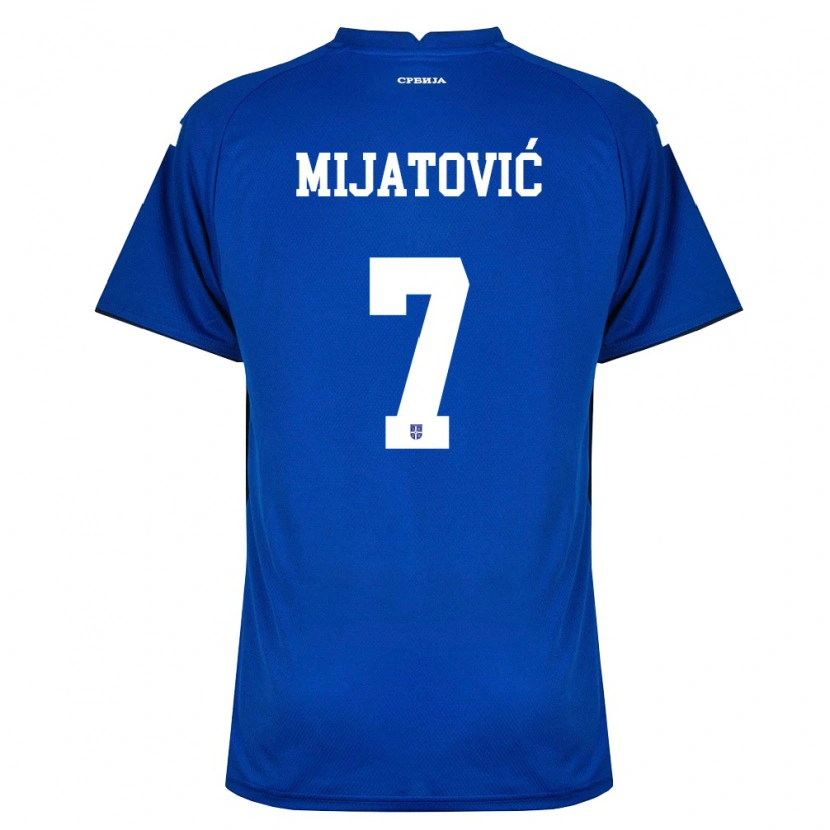 Danxen Dámské Srbsko Milica Mijatovic #7 Námořnická Červená Domů Hráčské Dresy 26-28 Dres