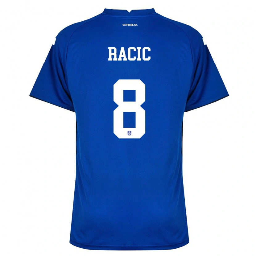 Danxen Dámské Srbsko Uros Racic #8 Námořnická Červená Domů Hráčské Dresy 26-28 Dres
