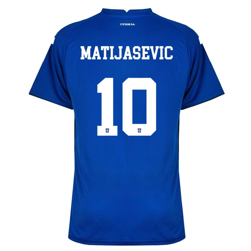 Danxen Dámské Srbsko Filip Matijasevic #10 Námořnická Červená Domů Hráčské Dresy 26-28 Dres