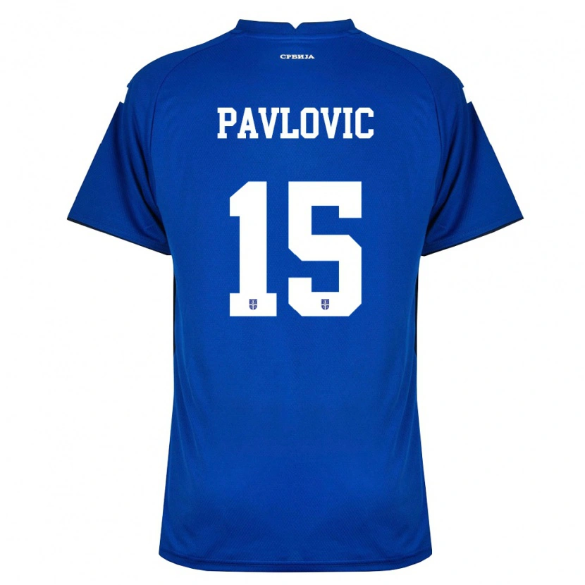 Danxen Dámské Srbsko Dusan Pavlovic #15 Námořnická Červená Domů Hráčské Dresy 26-28 Dres