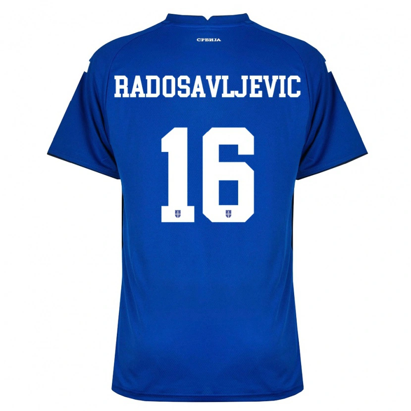 Danxen Dámské Srbsko Lazar Radosavljevic #16 Námořnická Červená Domů Hráčské Dresy 26-28 Dres