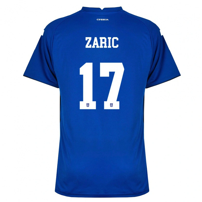 Danxen Dámské Srbsko Luka Zaric #17 Námořnická Červená Domů Hráčské Dresy 26-28 Dres