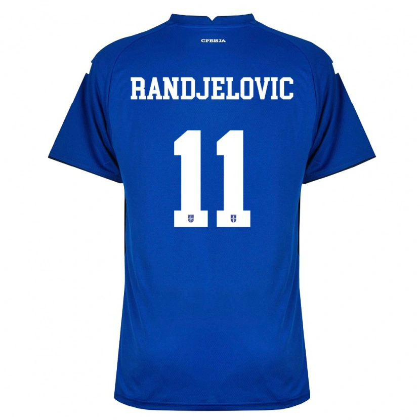 Danxen Dámské Srbsko Lazar Randjelovic #11 Námořnická Červená Domů Hráčské Dresy 26-28 Dres