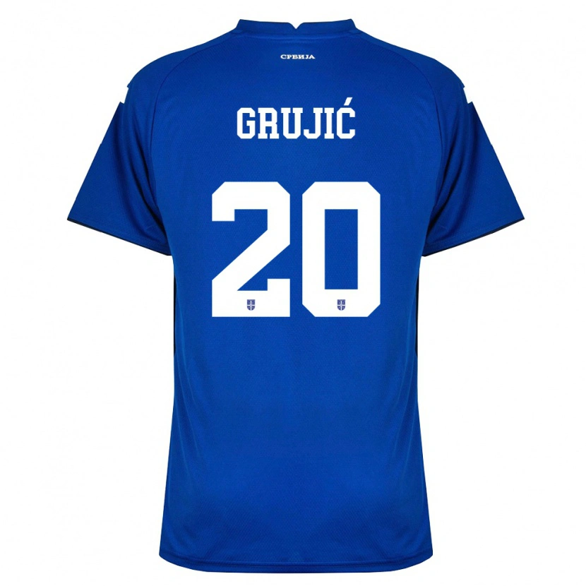 Danxen Dámské Srbsko Marko Grujić #20 Námořnická Červená Domů Hráčské Dresy 26-28 Dres