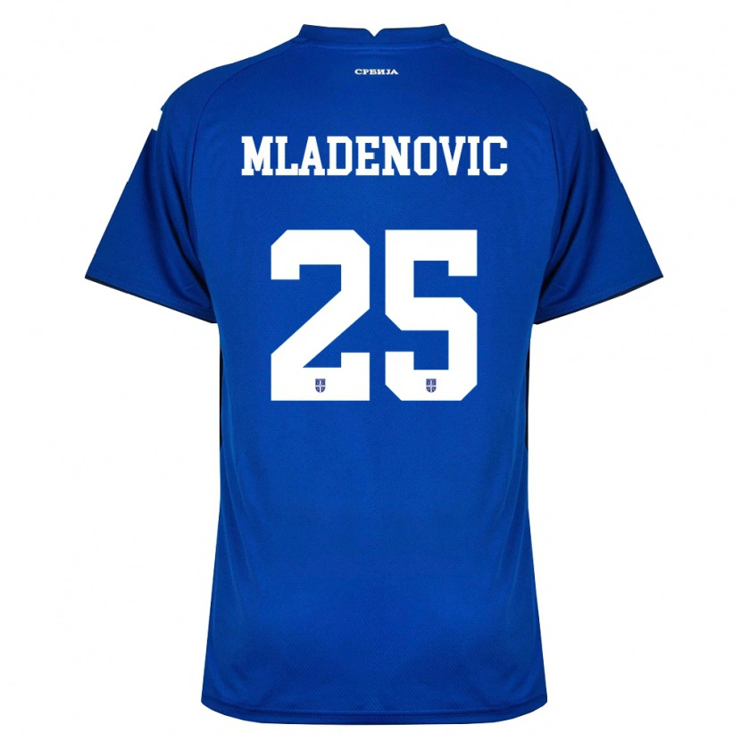 Danxen Dámské Srbsko Filip Mladenovic #25 Námořnická Červená Domů Hráčské Dresy 26-28 Dres