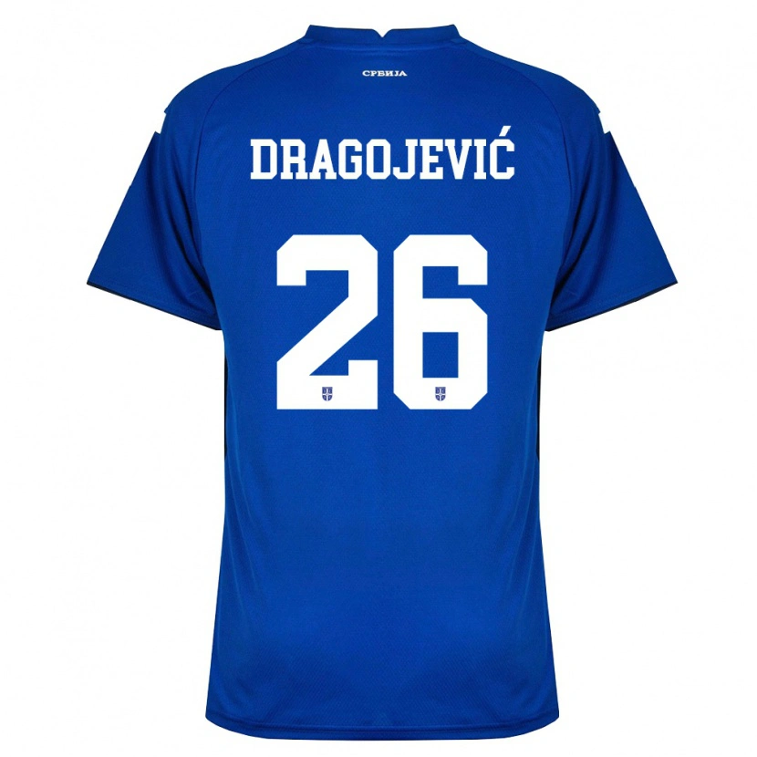Danxen Dámské Srbsko Vanja Dragojevic #26 Námořnická Červená Domů Hráčské Dresy 26-28 Dres