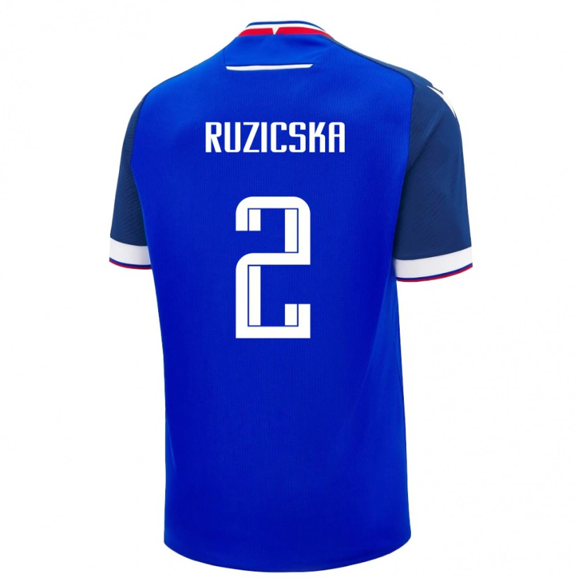 Danxen Dámské Slovensko Dominik Ruzicska #2 Modrá Bílá Domů Hráčské Dresy 26-28 Dres