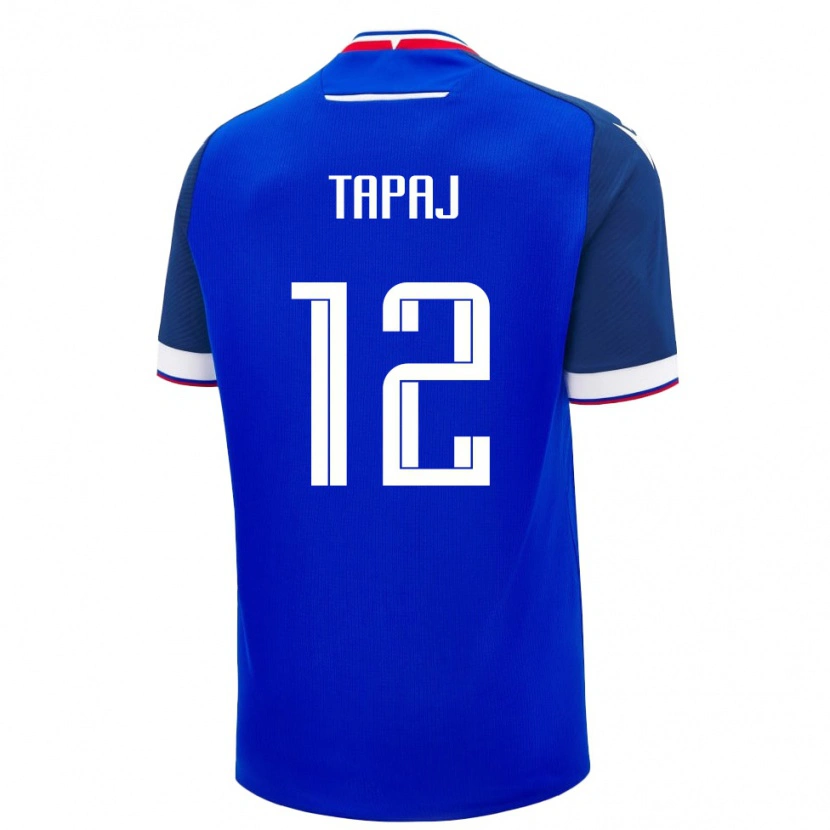 Danxen Dámské Slovensko Dominik Tapaj #12 Modrá Bílá Domů Hráčské Dresy 26-28 Dres