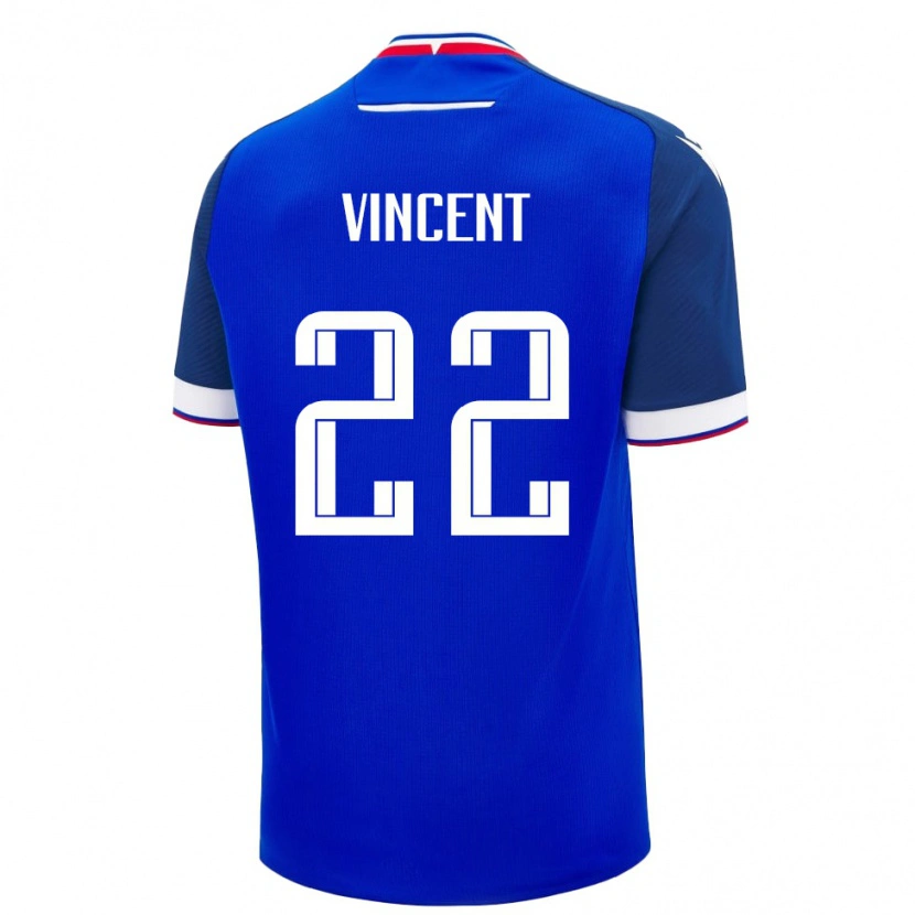 Danxen Dámské Slovensko Maëvan Vincent #22 Modrá Bílá Domů Hráčské Dresy 26-28 Dres