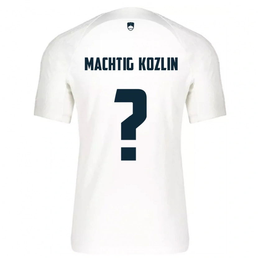 Danxen Dámské Slovinsko Vid Mächtig Kozlin #0 Bílá Modrá Domů Hráčské Dresy 26-28 Dres
