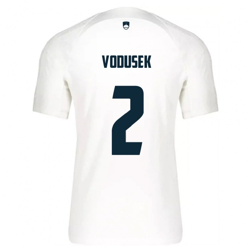 Danxen Dámské Slovinsko Luka Vodusek #2 Bílá Modrá Domů Hráčské Dresy 26-28 Dres