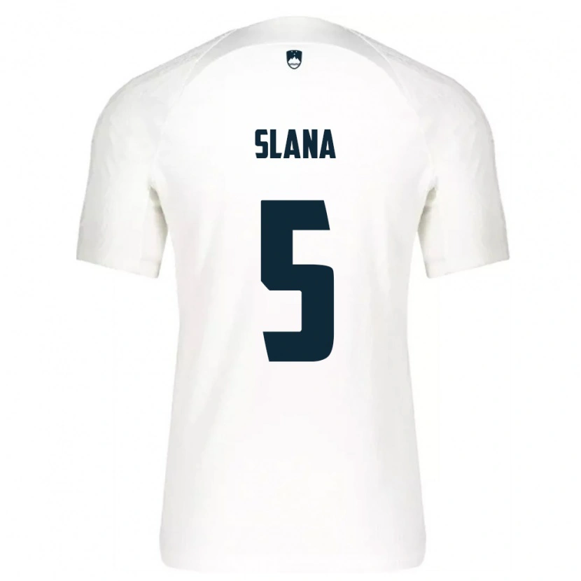 Danxen Dámské Slovinsko Filip Slana #5 Bílá Modrá Domů Hráčské Dresy 26-28 Dres