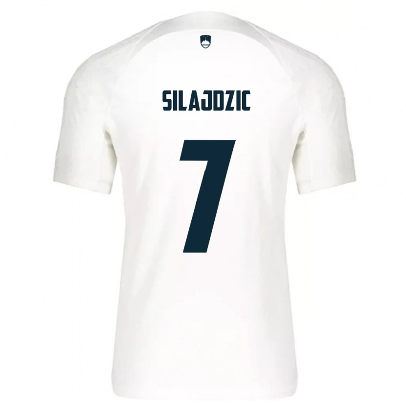 Danxen Dámské Slovinsko Riad Silajdzic #7 Bílá Modrá Domů Hráčské Dresy 26-28 Dres