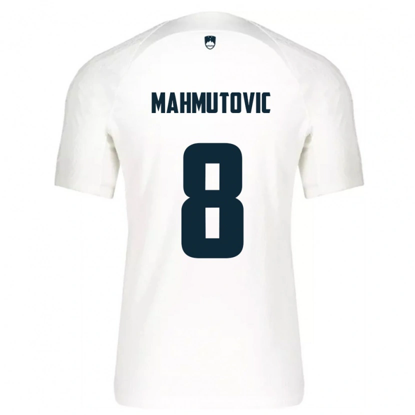 Danxen Dámské Slovinsko Malik Mahmutovic #8 Bílá Modrá Domů Hráčské Dresy 26-28 Dres