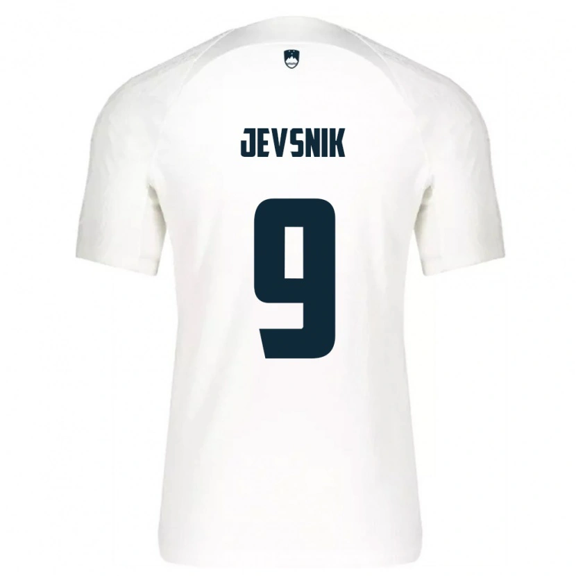 Danxen Dámské Slovinsko Gal Jevsnik #9 Bílá Modrá Domů Hráčské Dresy 26-28 Dres