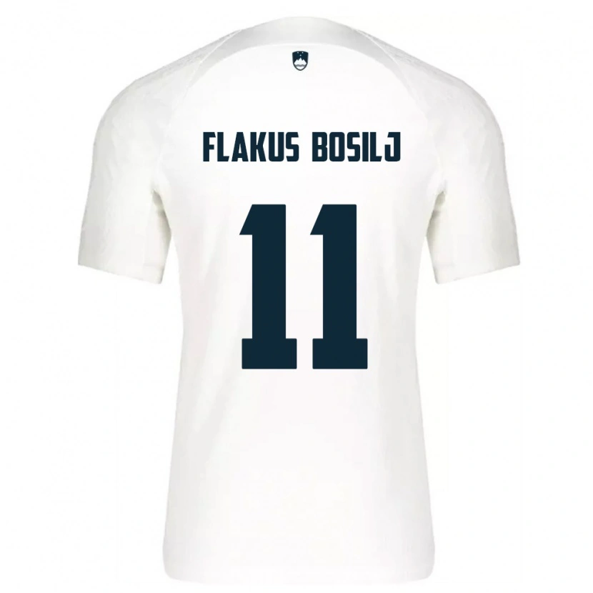 Danxen Dámské Slovinsko David Flakus Bosilj #11 Bílá Modrá Domů Hráčské Dresy 26-28 Dres