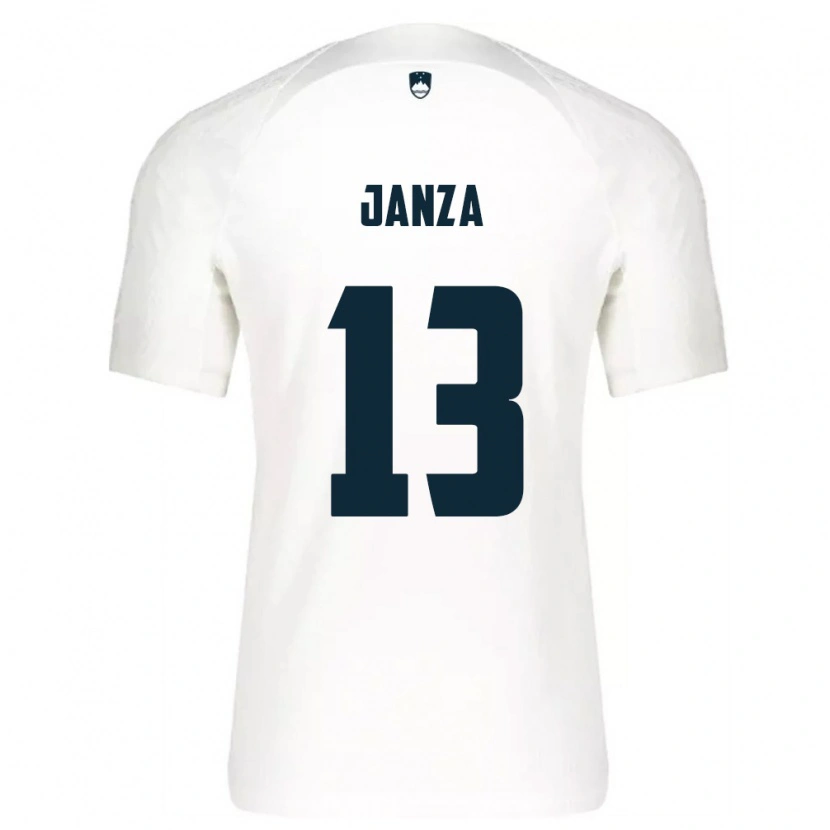 Danxen Dámské Slovinsko Erik Janza #13 Bílá Modrá Domů Hráčské Dresy 26-28 Dres