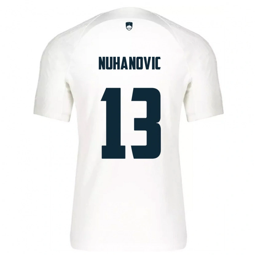 Danxen Dámské Slovinsko Husko Nuhanovic #13 Bílá Modrá Domů Hráčské Dresy 26-28 Dres