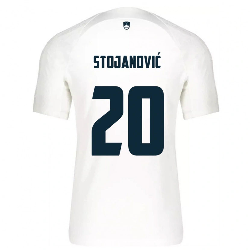Danxen Dámské Slovinsko Petar Stojanović #20 Bílá Modrá Domů Hráčské Dresy 26-28 Dres