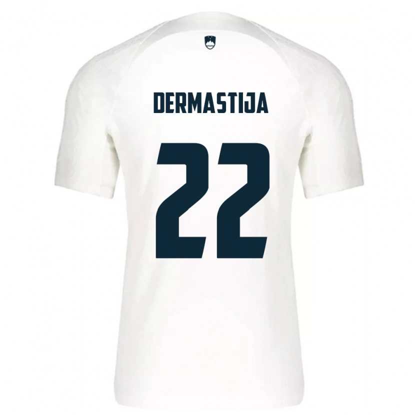 Danxen Dámské Slovinsko Nejc Dermastija #22 Bílá Modrá Domů Hráčské Dresy 26-28 Dres