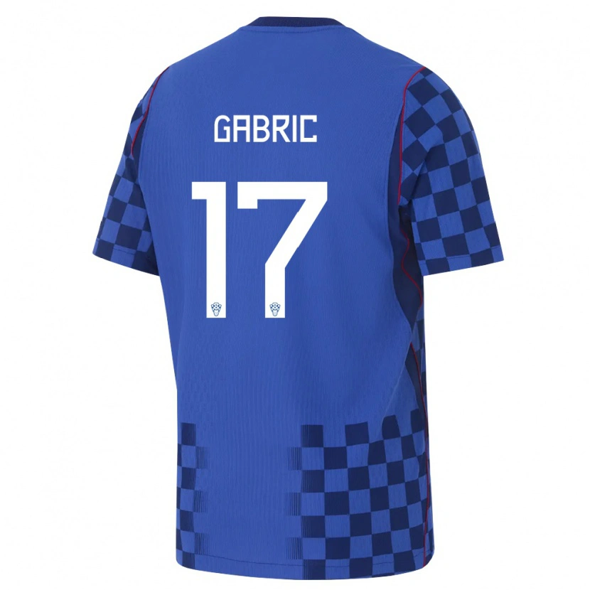 Danxen Dámské Chorvatsko Roko Gabric #17 Modrá Námořnická Červená Daleko Hráčské Dresy 26-28 Dres