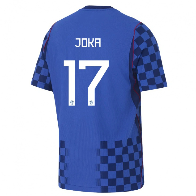 Danxen Dámské Chorvatsko Rio Joka #17 Modrá Námořnická Červená Daleko Hráčské Dresy 26-28 Dres