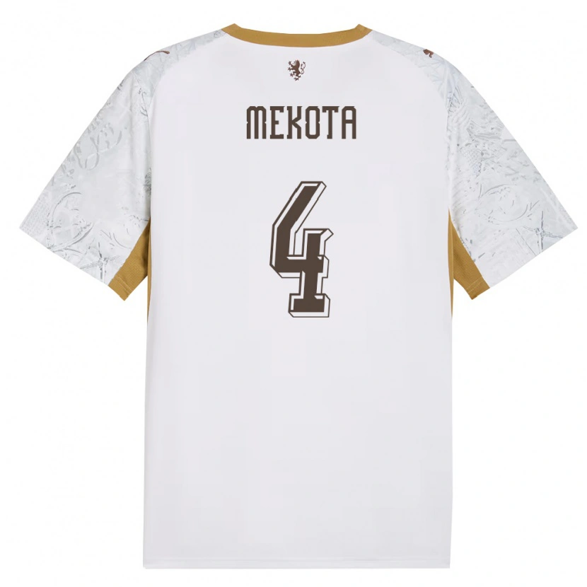 Danxen Dámské Česko Patrik Mekota #4 Smetanová Zlatá Šedá Daleko Hráčské Dresy 26-28 Dres