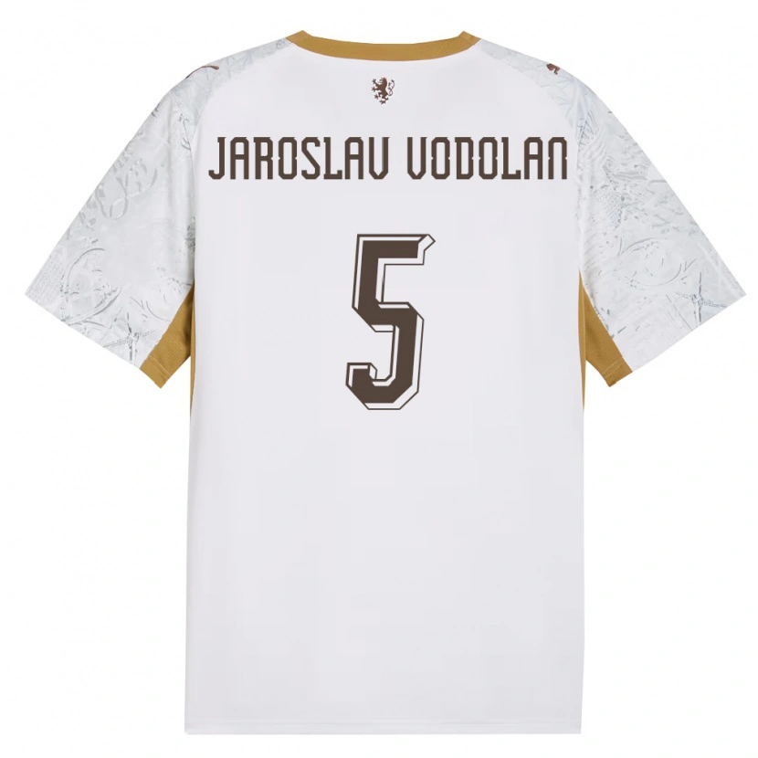 Danxen Dámské Česko Stepan Jaroslav Vodolan #5 Smetanová Zlatá Šedá Daleko Hráčské Dresy 26-28 Dres