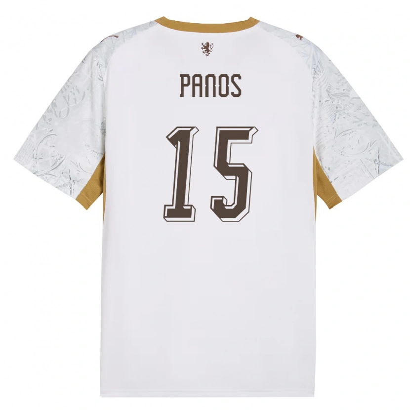 Danxen Dámské Česko Jiri Panos #15 Smetanová Zlatá Šedá Daleko Hráčské Dresy 26-28 Dres