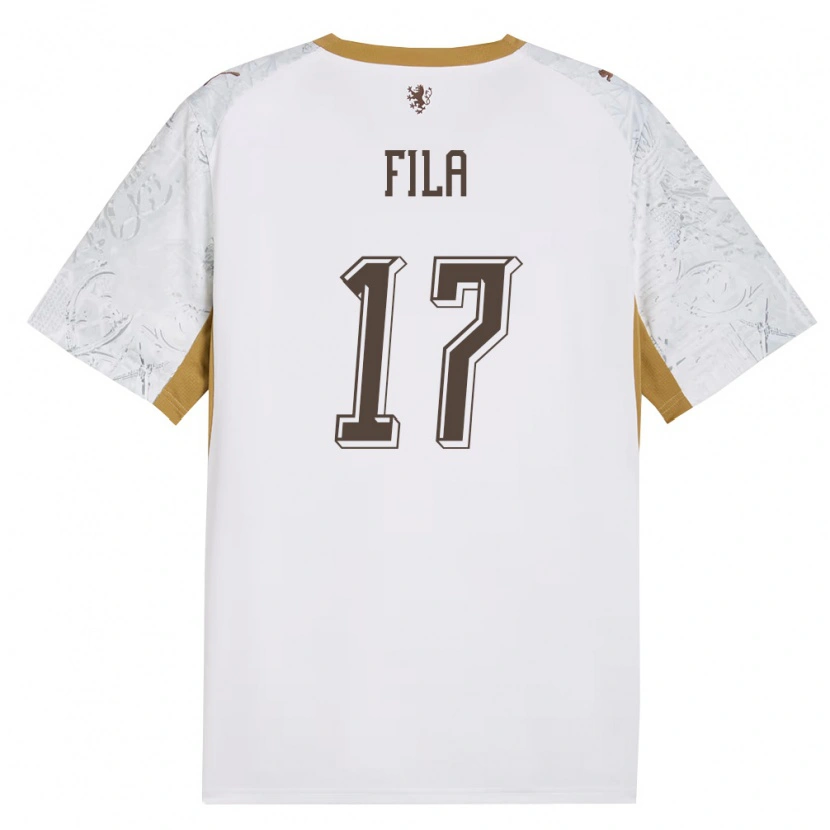 Danxen Dámské Česko Lukas Fila #17 Smetanová Zlatá Šedá Daleko Hráčské Dresy 26-28 Dres