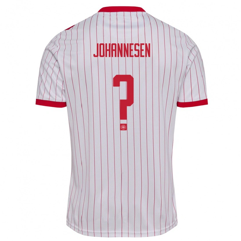 Danxen Dámské Dánsko Sofus Johannesen #0 Bílá Červená Daleko Hráčské Dresy 26-28 Dres