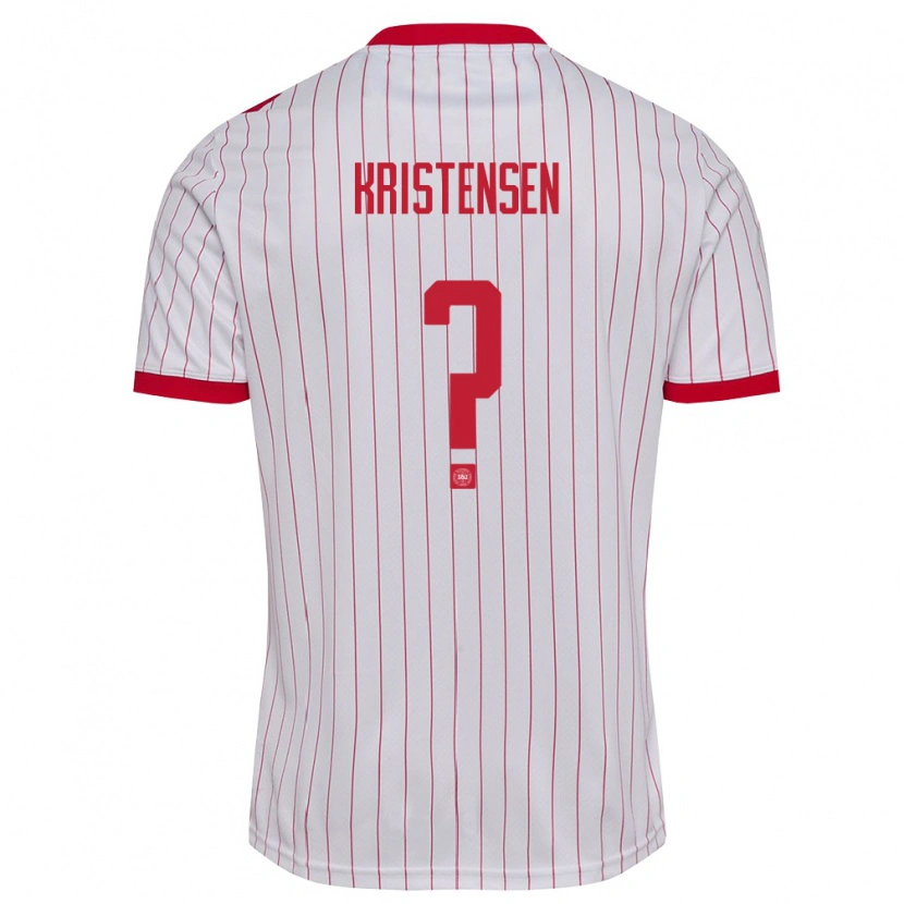 Danxen Dámské Dánsko Mikkel Kristensen #0 Bílá Červená Daleko Hráčské Dresy 26-28 Dres