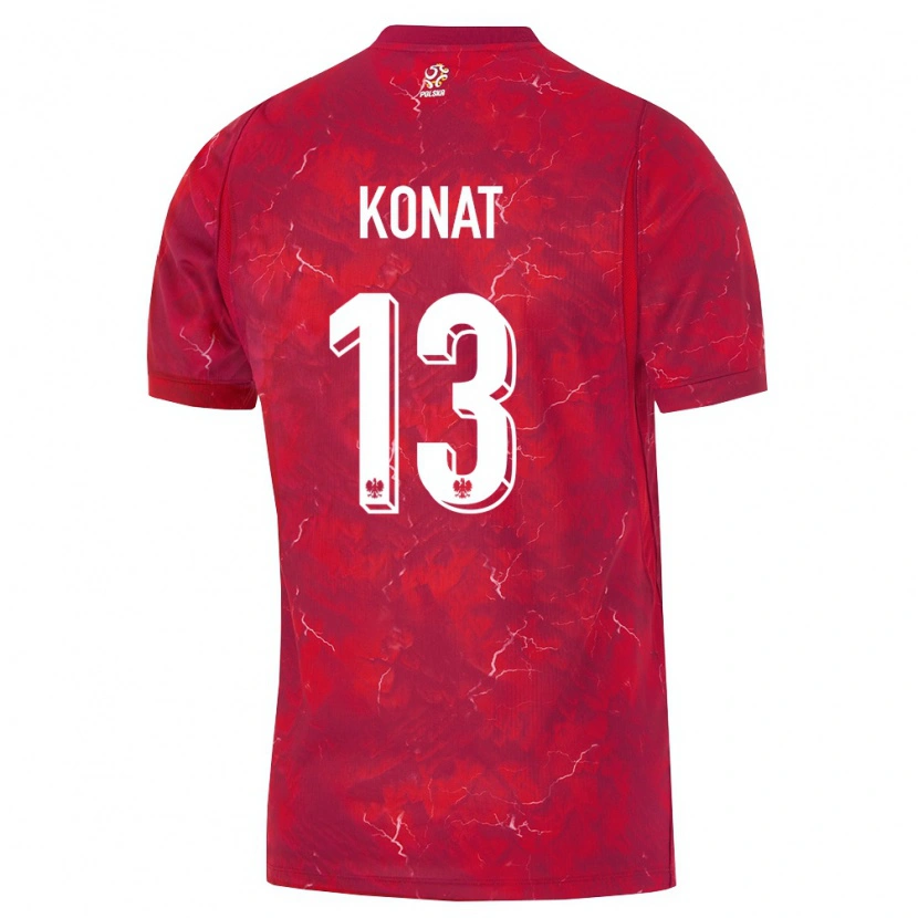 Danxen Dámské Polsko Katarzyna Konat #13 Červená Bílá Daleko Hráčské Dresy 26-28 Dres