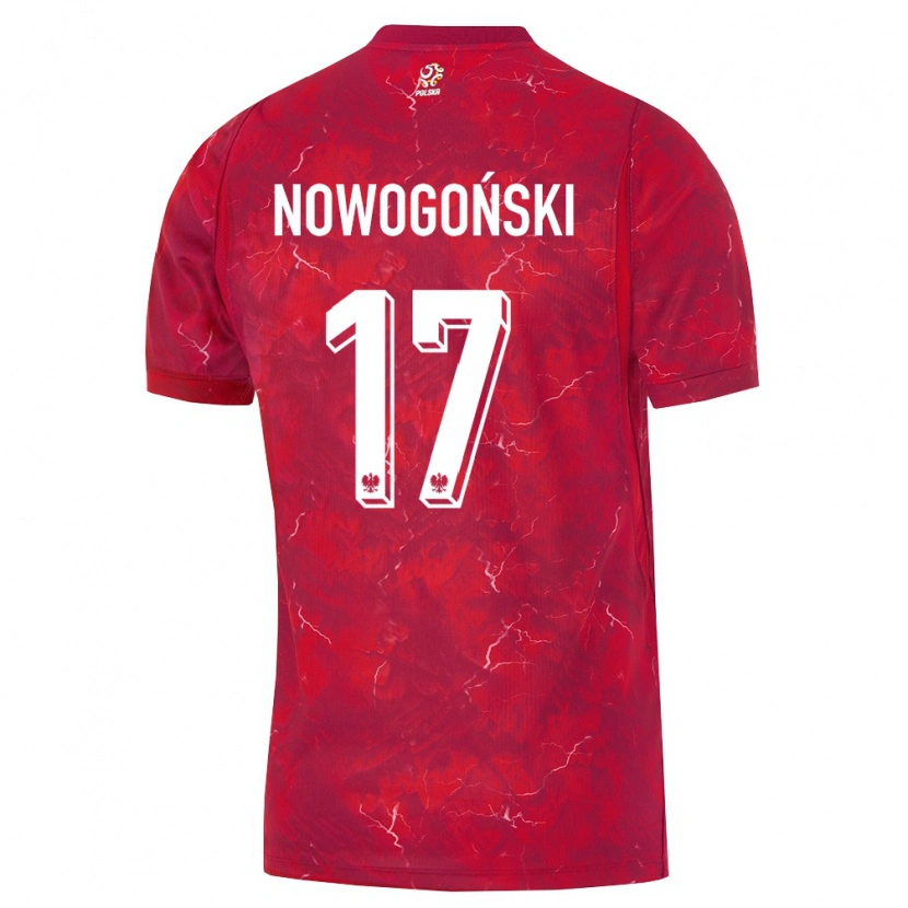 Danxen Dámské Polsko Kamil Nowogoński #17 Červená Bílá Daleko Hráčské Dresy 26-28 Dres