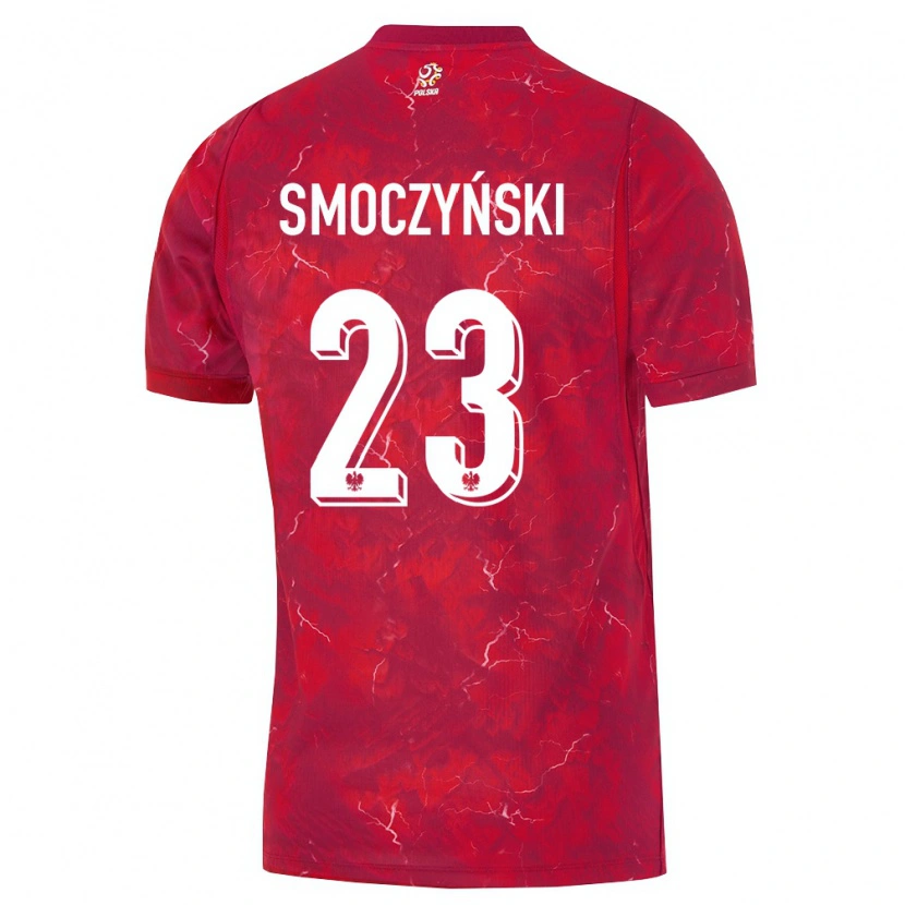 Danxen Dámské Polsko Michał Smoczyński #23 Červená Bílá Daleko Hráčské Dresy 26-28 Dres