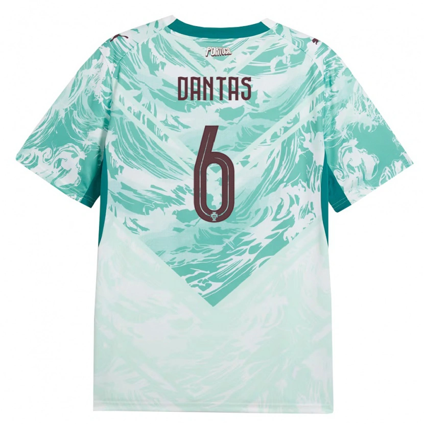 Danxen Dámské Portugalsko Tiago Dantas #6 Nebeská Modrá Bílá Zelená Daleko Hráčské Dresy 26-28 Dres