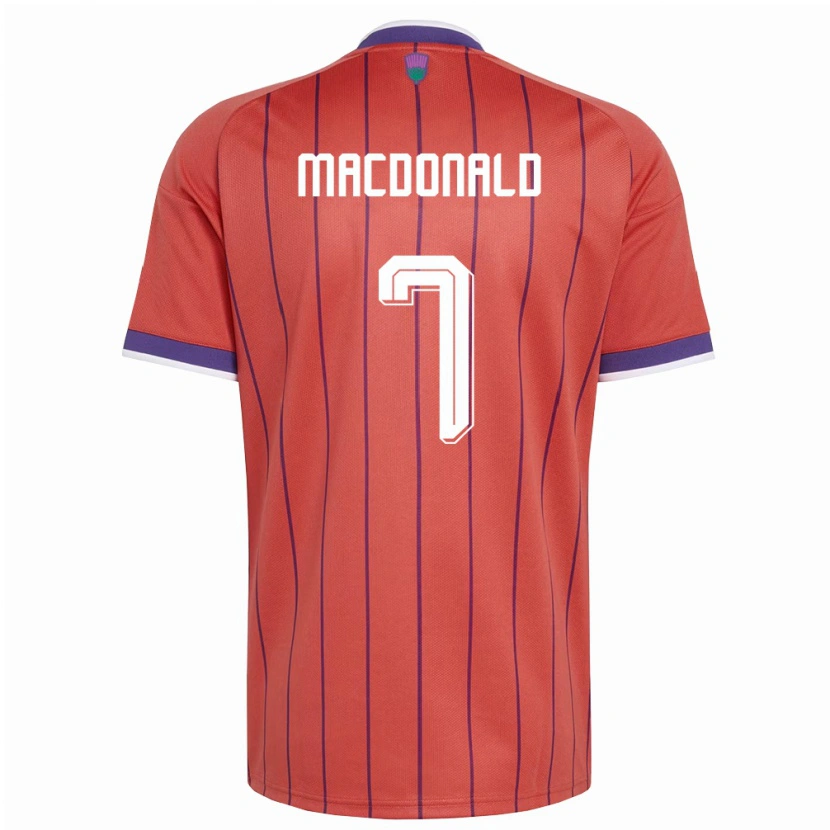 Danxen Dámské Skotsko Callum Macdonald #7 Oranžová Fialová Daleko Hráčské Dresy 26-28 Dres