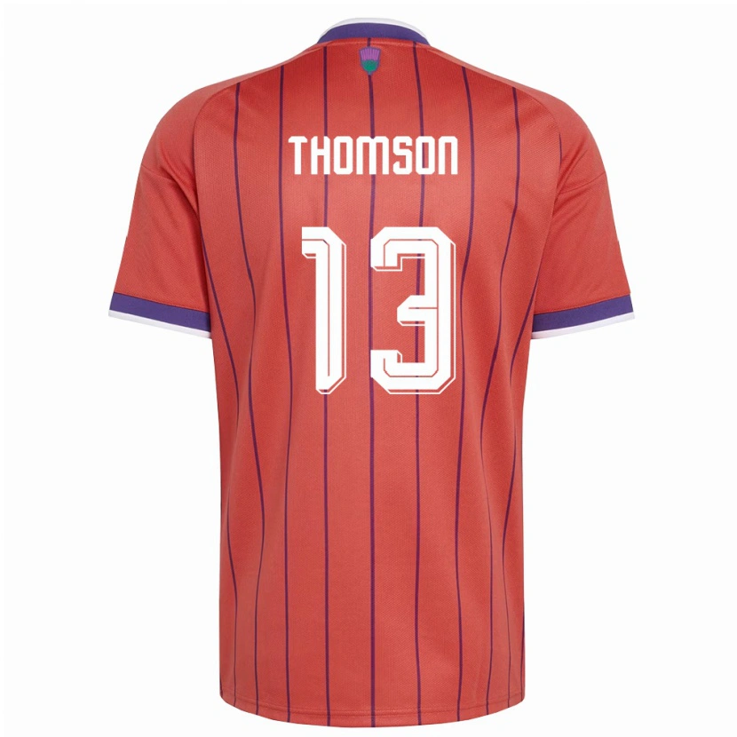 Danxen Dámské Skotsko Aaron Thomson #13 Oranžová Fialová Daleko Hráčské Dresy 26-28 Dres