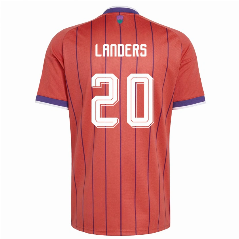 Danxen Dámské Skotsko Josh Landers #20 Oranžová Fialová Daleko Hráčské Dresy 26-28 Dres